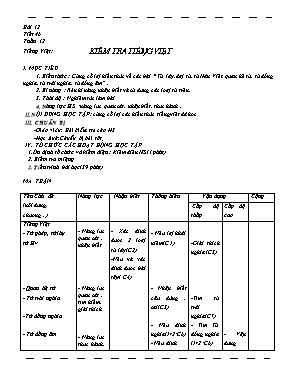 Ma trận và đề kiểm tra Tiếng việt lớp 7 (Kèm đáp án)